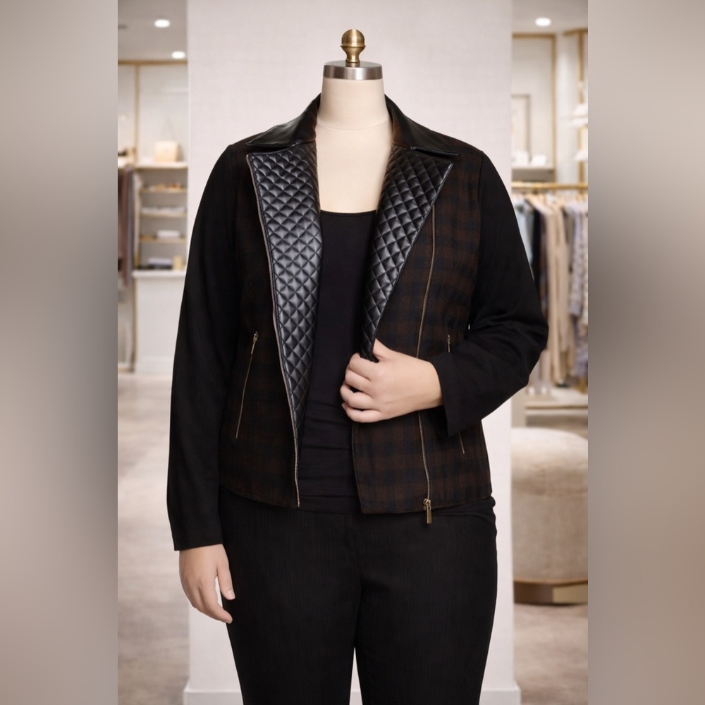 AMANDA AND CHELSEA QUILTED TWEED JACKET